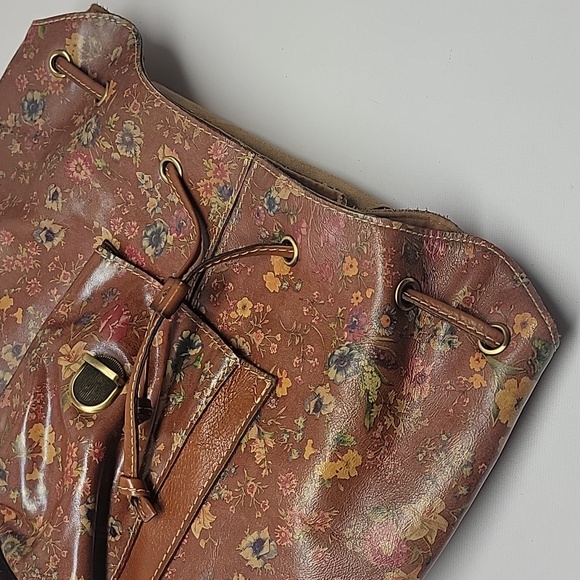 Patricia Nash Leather Floral BackPack/Handbag/Satchel - Picture 11 of 12